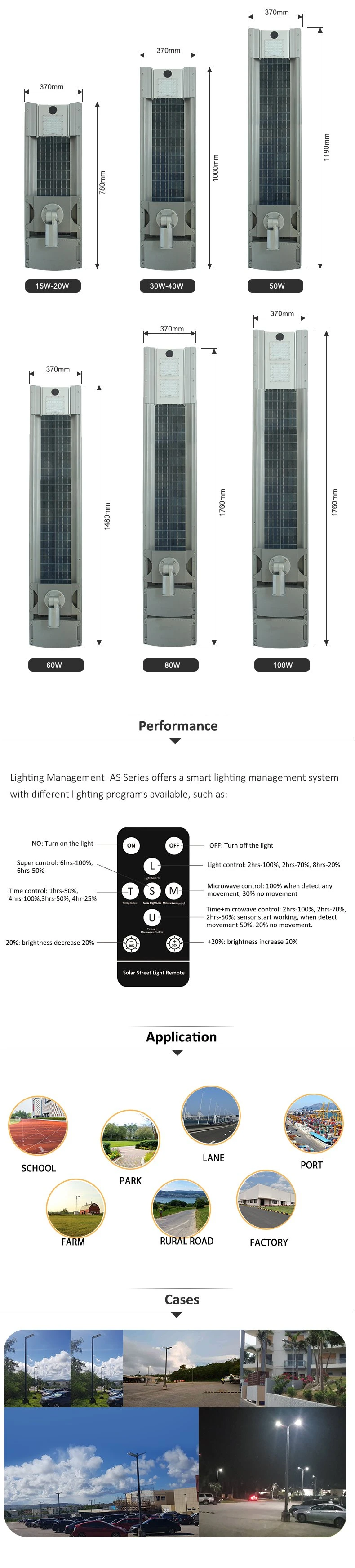 Solar Powered Garden Outdoor Street Light & Lamp Products