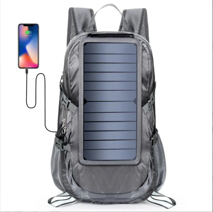 Outdoor Sports Solar Folding Bag Travel Mountaineering Hiking Bag Men and Women Charging Backpack