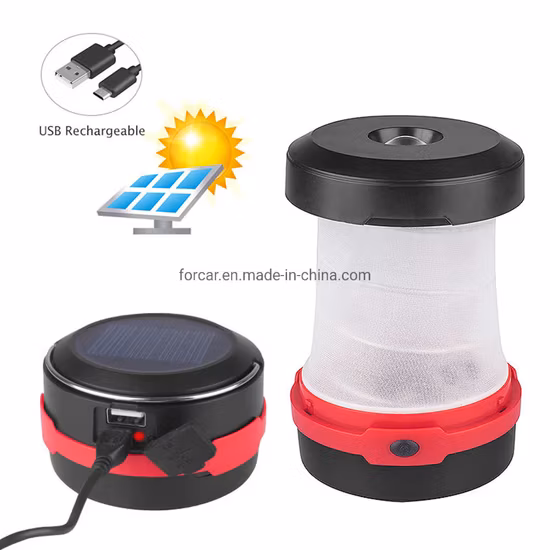 Dimmer Switch Staffa pieghevole Tenda da campeggio sospesa Illuminazione da campeggio a LED decorativa di emergenza Luce da campeggio ricaricabile a energia solare di tipo C