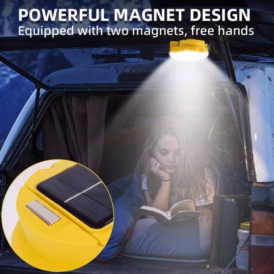 Lampada solare Lampada da campeggio a LED Lampada da tenda portatile USB C Lanterna ricaricabile da giardino multifunzionale